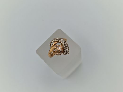 Zelta gredzens ar cirkoniju, 2.95 g