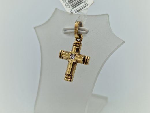 Золотой кулон с цирконом, 1.54 г