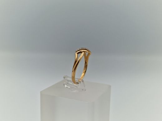 Zelta gredzens ar cirkoniju, 1.49 g, izm. 17