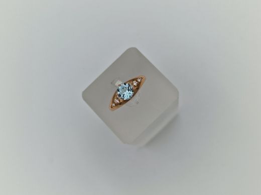 Zelta gredzens ar cirkoniju, 1.4 g, izm. 16