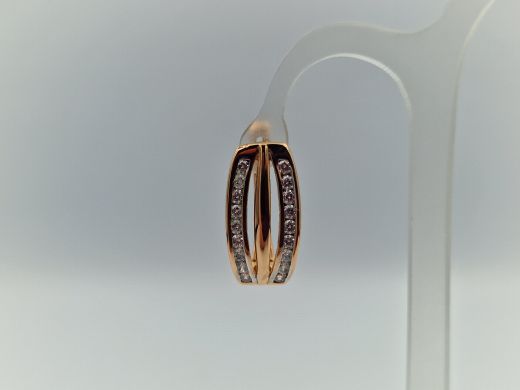 Zelta auskari ar cirkoniju, 4.57 g