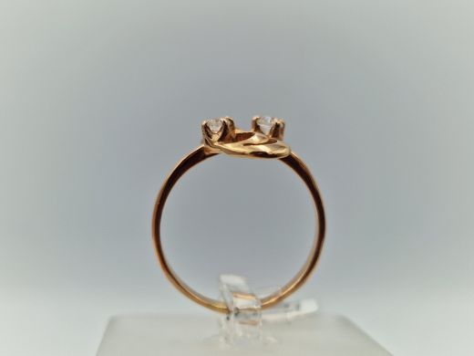 Zelta gredzens ar cirkoniju, 2.58 g, izm. 18.2