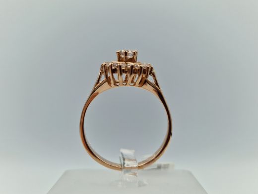 Zelta gredzens ar cirkoniju, 3.61 g, izm. 18.5