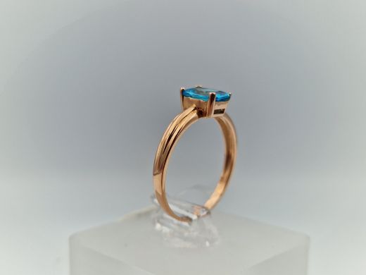 Zelta gredzens ar cirkoniju, 2.02 g, izm. 17