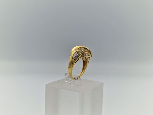 Zelta gredzens ar cirkoniju, 3.79 g, izm. 17.5