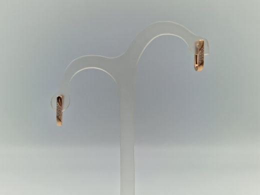 Zelta auskari ar cirkoniju, 1.57 g