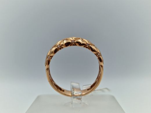 Zelta gredzens ar cirkoniju, 2.44 g, izm. 18.5