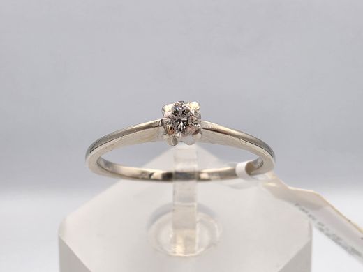Zelta gredzens ar briljantu, 1.96 g, izm. 18