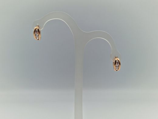 Zelta auskari ar cirkoniju, 2.41 g