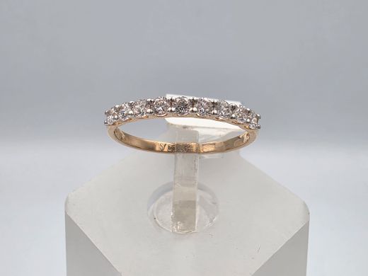 Zelta gredzens ar cirkoniju, 0.99 g, izm. 16