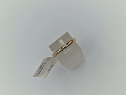 Золотое кольцо с бриллиантом, 2.65 г, разм. 18