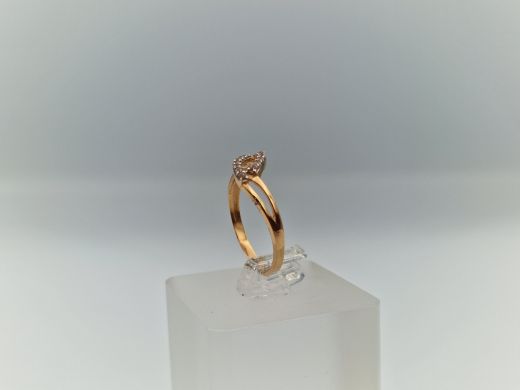 Zelta gredzens ar cirkoniju, 1.51 g