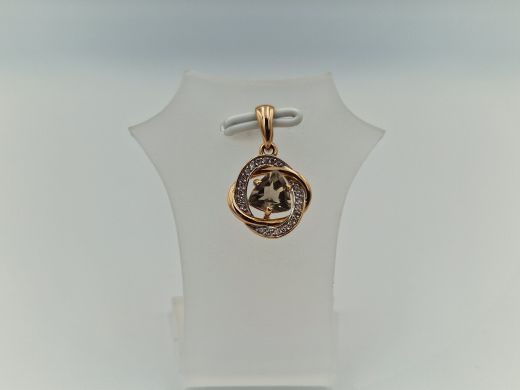 Zelta kulons ar cirkoniju, 1.59 g