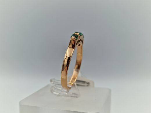 Zelta gredzens ar cirkoniju, 2.44 g, izm. 18