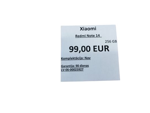 Xiaomi Redmi Note 14 24117Rn76E 256 gb