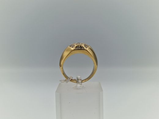 Zelta gredzens ar briljantiem, 11.62 g, izm. 21.5