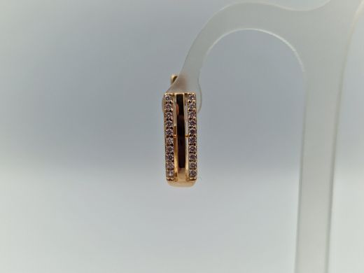 Zelta auskari ar cirkoniju, 2.58 g