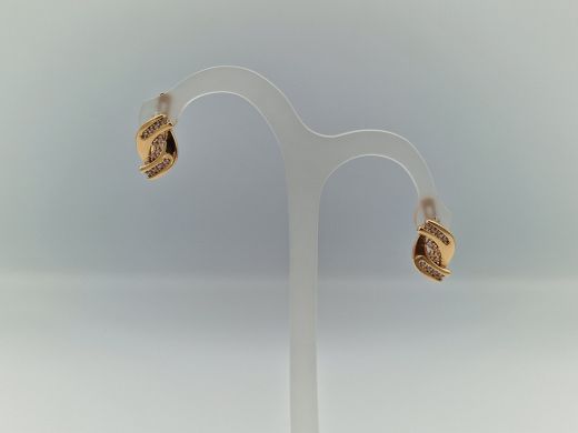 Zelta auskari ar cirkoniju, 4.64 g