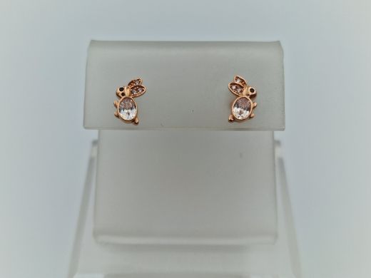 Zelta auskari ar cirkoniju, 0.75 g