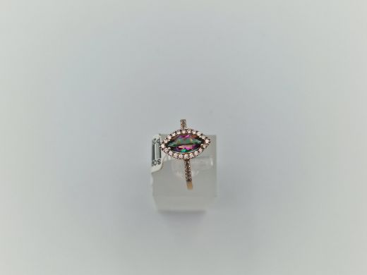 Zelta gredzens ar cirkoniju, 2.32 g, izm. 19