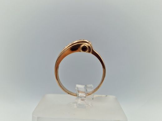 Zelta gredzens ar cirkoniju, 2.89 g, izm. 17.5