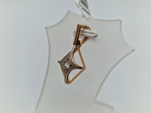 Zelta kulons ar cirkoniju, 1.39 g