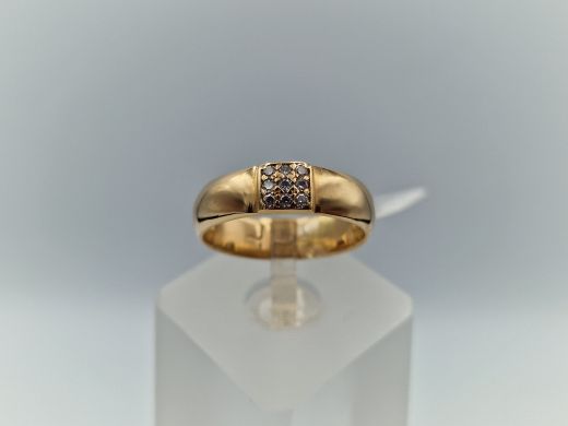 Zelta gredzens ar cirkoniju, 4.97 g, izm. 17.5