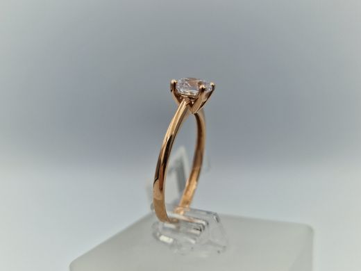 Zelta gredzens ar cirkoniju, 1.58 g, izm. 17