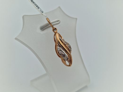 Zelta kulons ar cirkoniju, 1.44 g