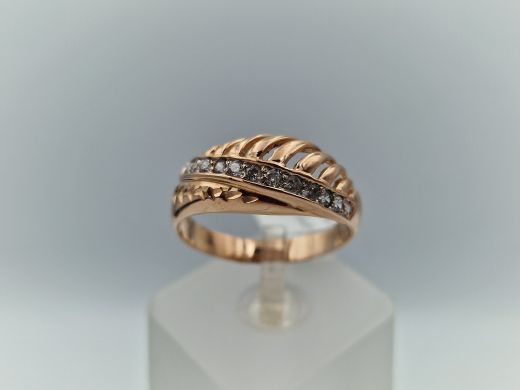 Zelta gredzens ar cirkoniju, 3.45 g, izm. 20.5