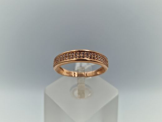 Zelta gredzens ar cirkoniju, 2.26 g, izm. 18.5