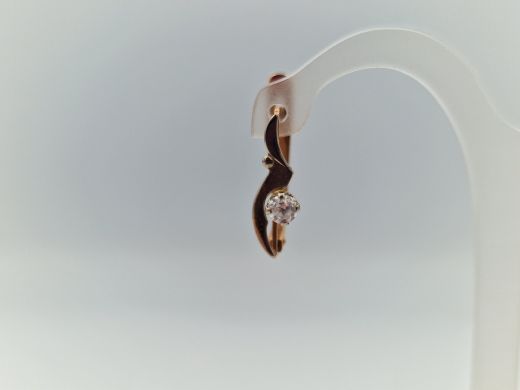 Zelta auskari ar cirkoniju, 2.45 g