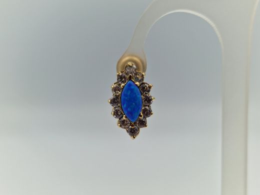 Zelta auskari ar cirkoniju, 3.57 g