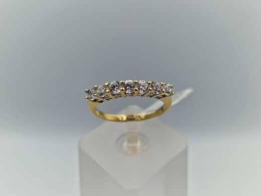 Zelta gredzens ar cirkoniju, 3.15 g, izm. 18.8