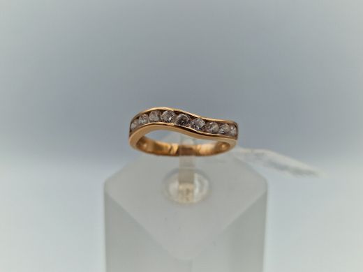 Zelta gredzens ar cirkoniju, 2.19 g, izm. 16.5