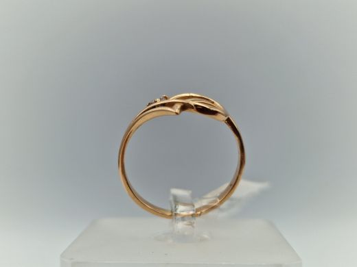 Zelta gredzens ar cirkoniju, 2.09 g, izm. 17
