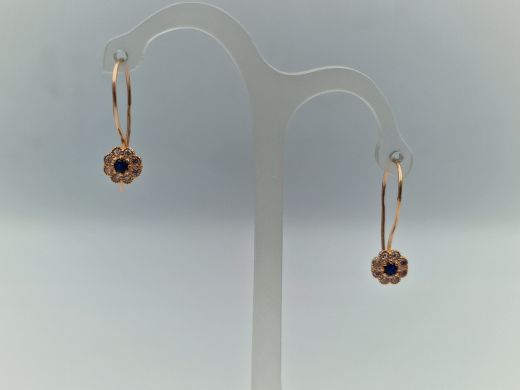 Zelta auskari ar cirkoniju, 1.12 g