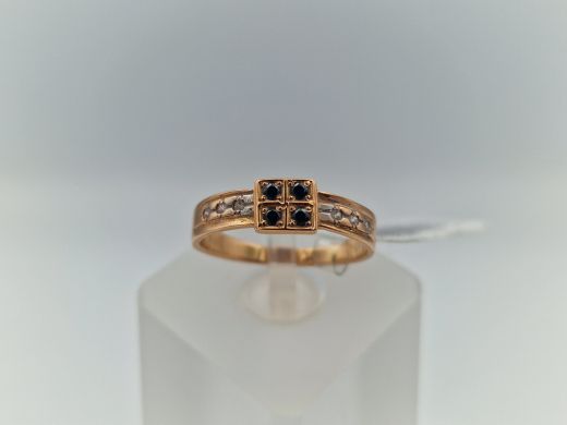 Zelta gredzens ar cirkoniju, 2.08 g, izm. 16.5