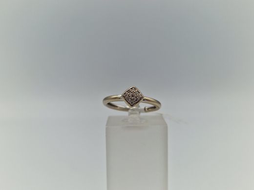 Zelta gredzens ar briljantiem, 1.88 g, izm. 15.5