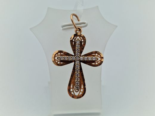 Золотой кулон с цирконом, 2.13 г