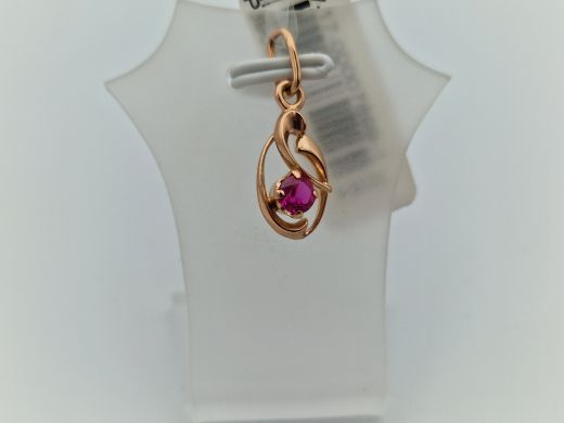 Zelta kulons ar koraļļi, 1.02 g