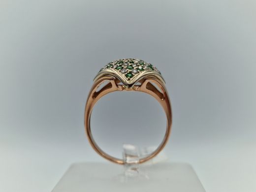 Zelta gredzens ar cirkoniju, 4.4 g, izm. 18