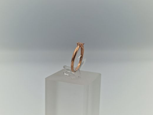 Zelta gredzens ar cirkoniju, 1.31 g, izm. 16.5