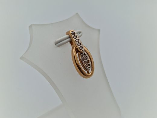 Zelta kulons ar cirkoniju, 1.26 g