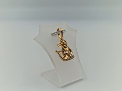 Zelta kulons ar cirkoniju, 1.79 g