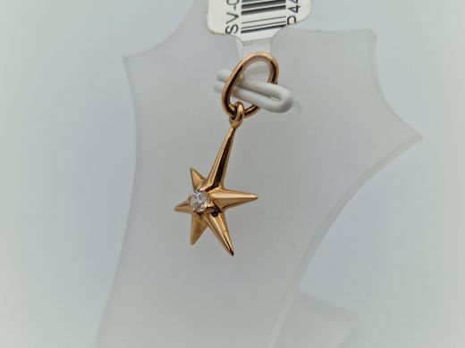 Zelta kulons ar cirkoniju, 0.74 g