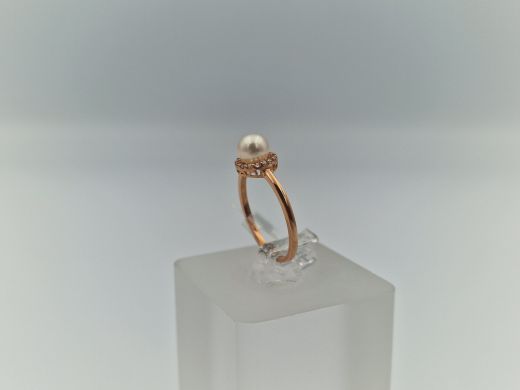 Zelta gredzens ar cirkoniju, 1.48 g, izm. 17.5