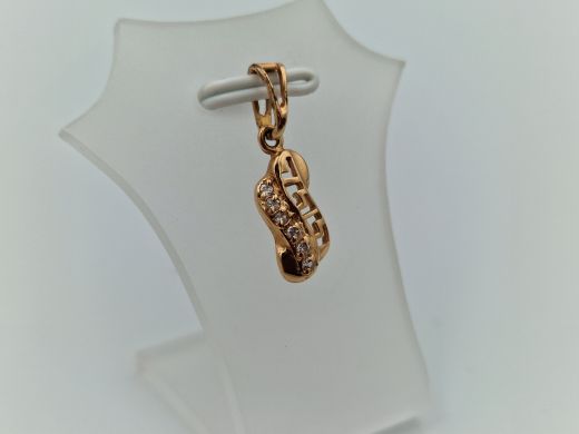 Zelta kulons ar cirkoniju, 0.87 g