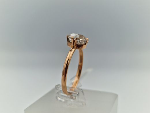 Zelta gredzens ar cirkoniju, 1.64 g, izm. 18