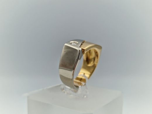 Zelta gredzens ar briljantiem, 8.12 g, izm. 16